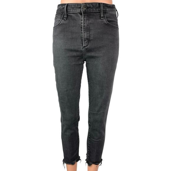 Abercrombie & Fitch Simone Black High Rise Skinny Crop Ankle Denim Jeans Size 29 - Picture 1 of 5